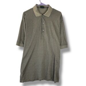 Bobby Jones Men's L Large Cotton Beige Brown Golf Polo Shirt Made in Italy